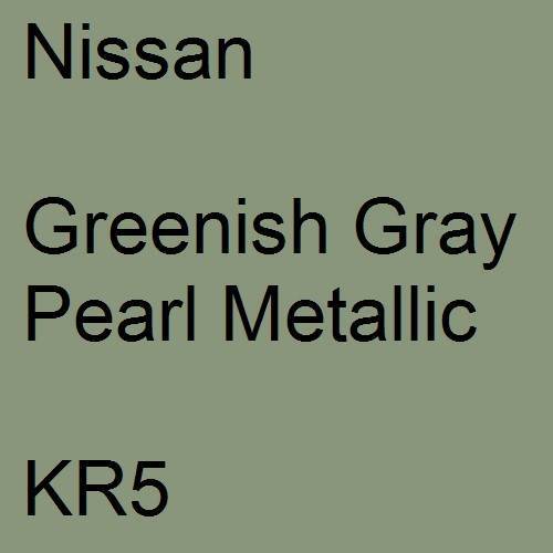 Nissan, Greenish Gray Pearl Metallic, KR5.